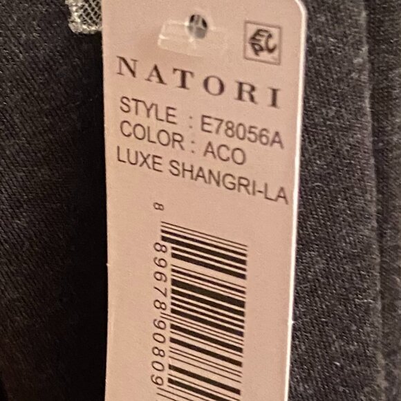 Natori LUXE Shangri-la Nightgown w/Lace Modal Blend Dark Gray XL NWT - Picture 7 of 7